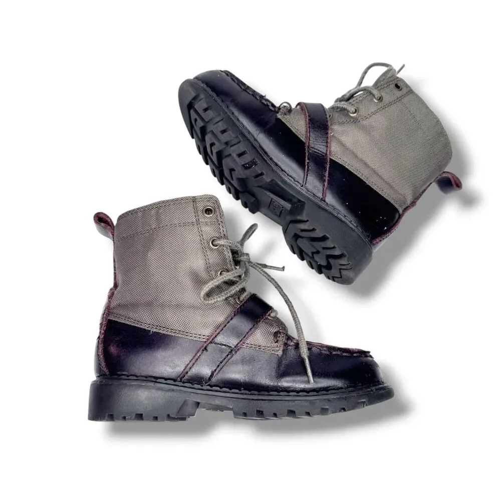 Polo Ralph Lauren Ranger HI II Combat Boots Kid Boy Size 10 Brown Leather